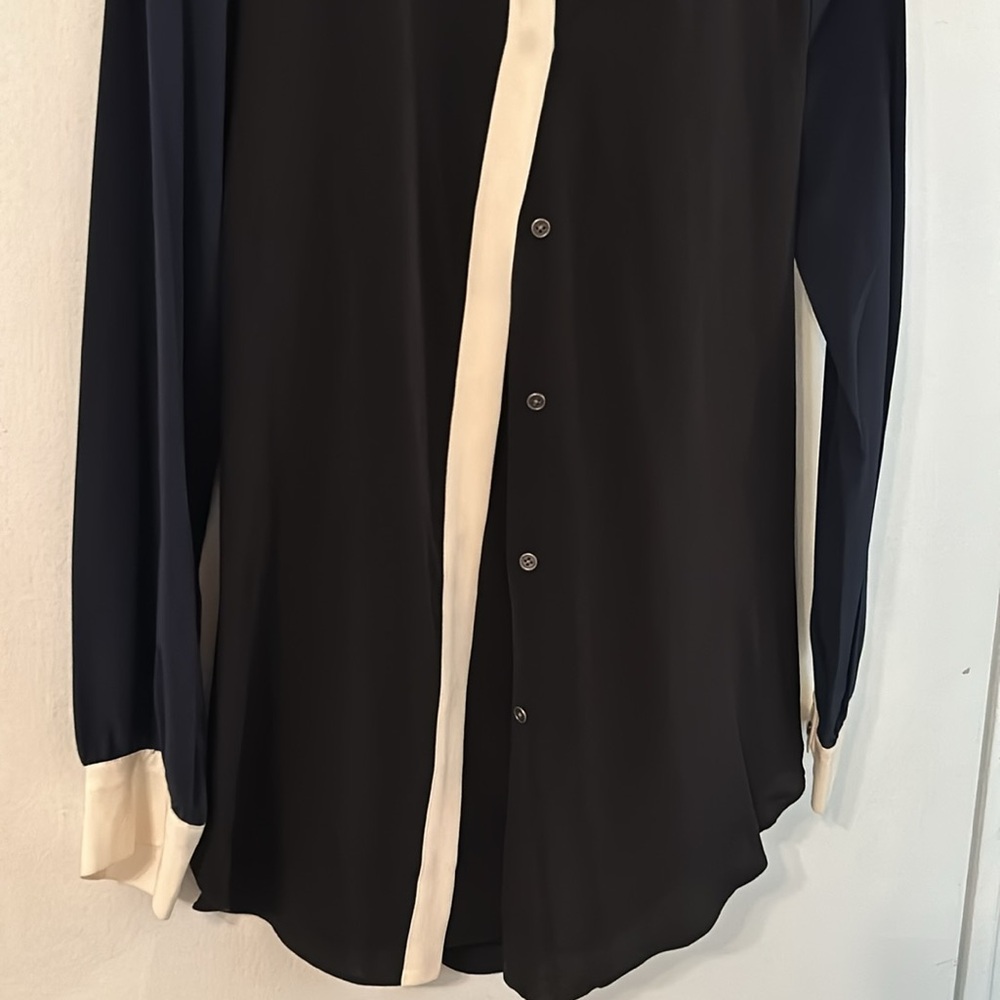 Jaygodfrey Colorblock Open Back Button Blouse - image 3